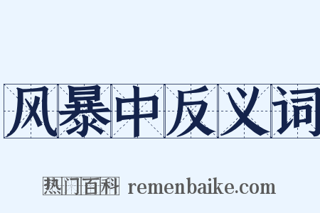 风暴中反义词是什么意思的图片